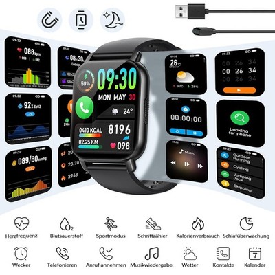 Fitnessuhr Gesundheitsuhr Smartwatch Smart Watch Wasserdicht IP68 Für Arbeit