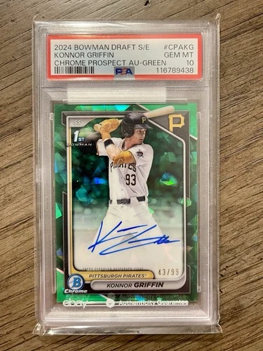2024 Bowman Draft S/E KONNOR GRIFFIN Green Sapphire RC Auto /99 PSA 10