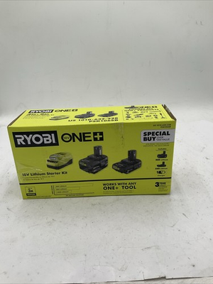 #ad Brand New in Box Ryobi 18V 4.0 amp; 2.0Ah Lithium Starter Kit Batteries amp; Charger $69.95