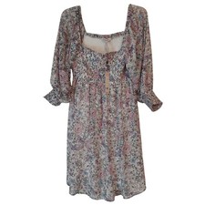 BCBGeneration Floral Smocked Off Shoulder Bab...