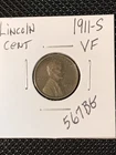 1911-S Lincoln Cent   VF  **Tougher Date**