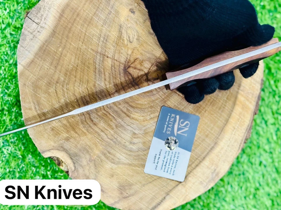 CUCHILLO BOWIE ESTILO DAGA DE ACERO D2 PERSONALIZADO CON FUNDA DE CUERO Foto 2 de 4