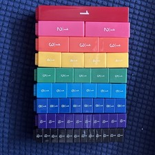 NEW hand2mind Rainbow Fraction Tower Cubes 51-Piece Math Set Home School