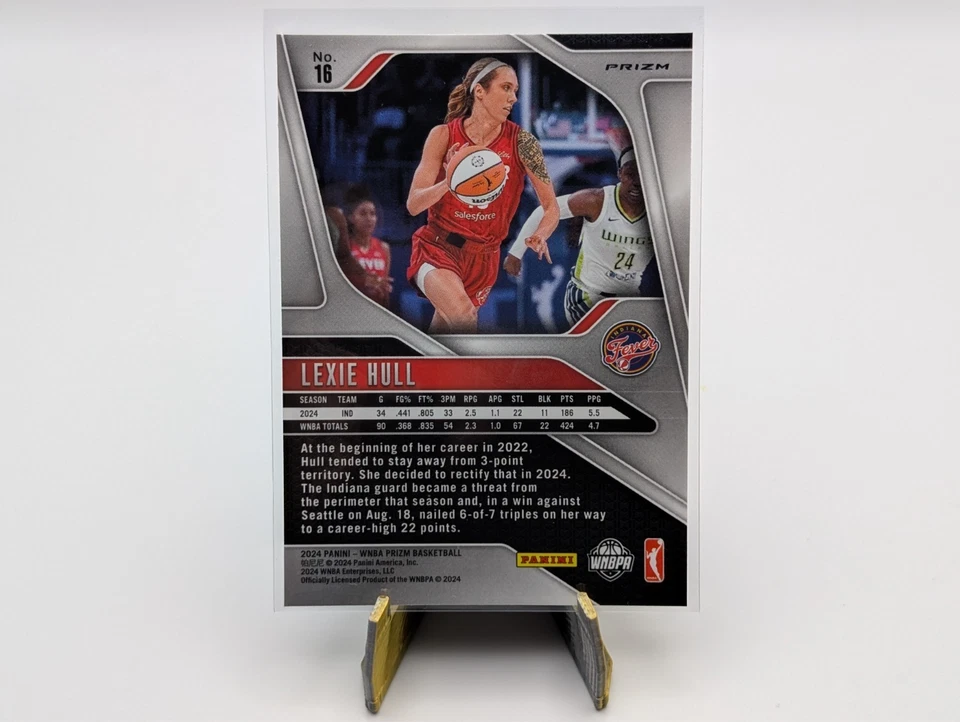2024 Panini Prizm WNBA LEXIE HULL #16 Ice Prizm Indiana Fever - Image 2 of 2