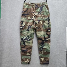 Propper International Inc Men Pants M Green Cargo Hot Weather Woodland Camo Y2K