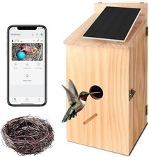 Smart Bird House with Camera Solar Powered, 1080p HD Wireless Outdoor Bird