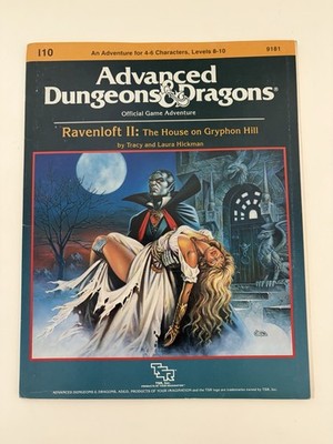 TSR Dungeons & Dragons Ravenloft II House on Gryphon Hill I10 9181 w/ Map!