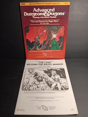 1983 The Land Beyond the Magic Mirror - Vintage ADD&D Game Module EX2 9073 GYGAX