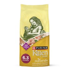 Dry Kitten Food for Indoor Cats Chicken Recipe Natural Ingredients 6.3 lb Bag