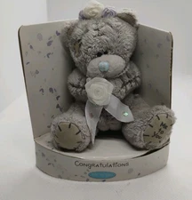 Carte Blanche Me to You Tatty Teddy Bear Congratulations Blue Ribbon Plush 3"