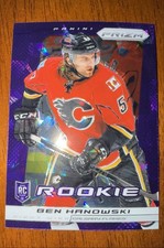 2013-14 Panini Prizm - Ben Hanowski Purple Cracked Ice Prizm (RC) Flames Rookie