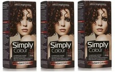 3 x Mellor & Russell Simply Permanent Hair Colour 4.5 Deep Red Brown NEW SEALED
