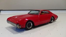 vintage Bandai 1966 Oldsmobile Toronado Sign of Quality Japan tin friction litho