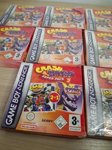 Crash and Spyro Super Pack Volume 2 Boxed (2005, GBA, PAL) New Old Stock