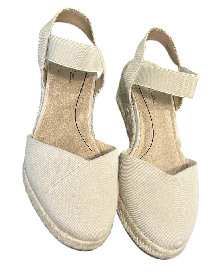 Sandalias alpargata LifeStride Soft System tacón de cuña para mujer talla 8,5 W beige Foto 3 de 4
