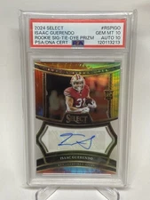 2024 Panini Select Rookie Signatures Isaac Guerendo RC Tie-Dye/25 PSA 10 Auto 10