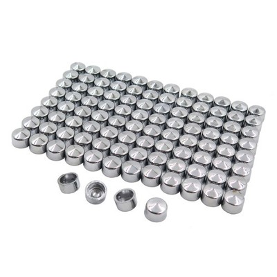 HTTMT MT247-025- 100 Piece Chrome 1/4'' Allen Socket Bolt Cap Dress Kit 1/4 in