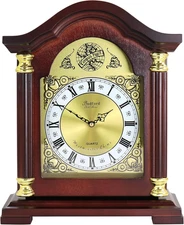 Redwood Mantel Clock with Chimes