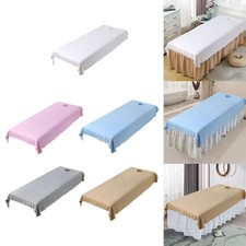 Massage Table Sheet Beauty Bed Sheet Tools Accessories with Face Breath Hole