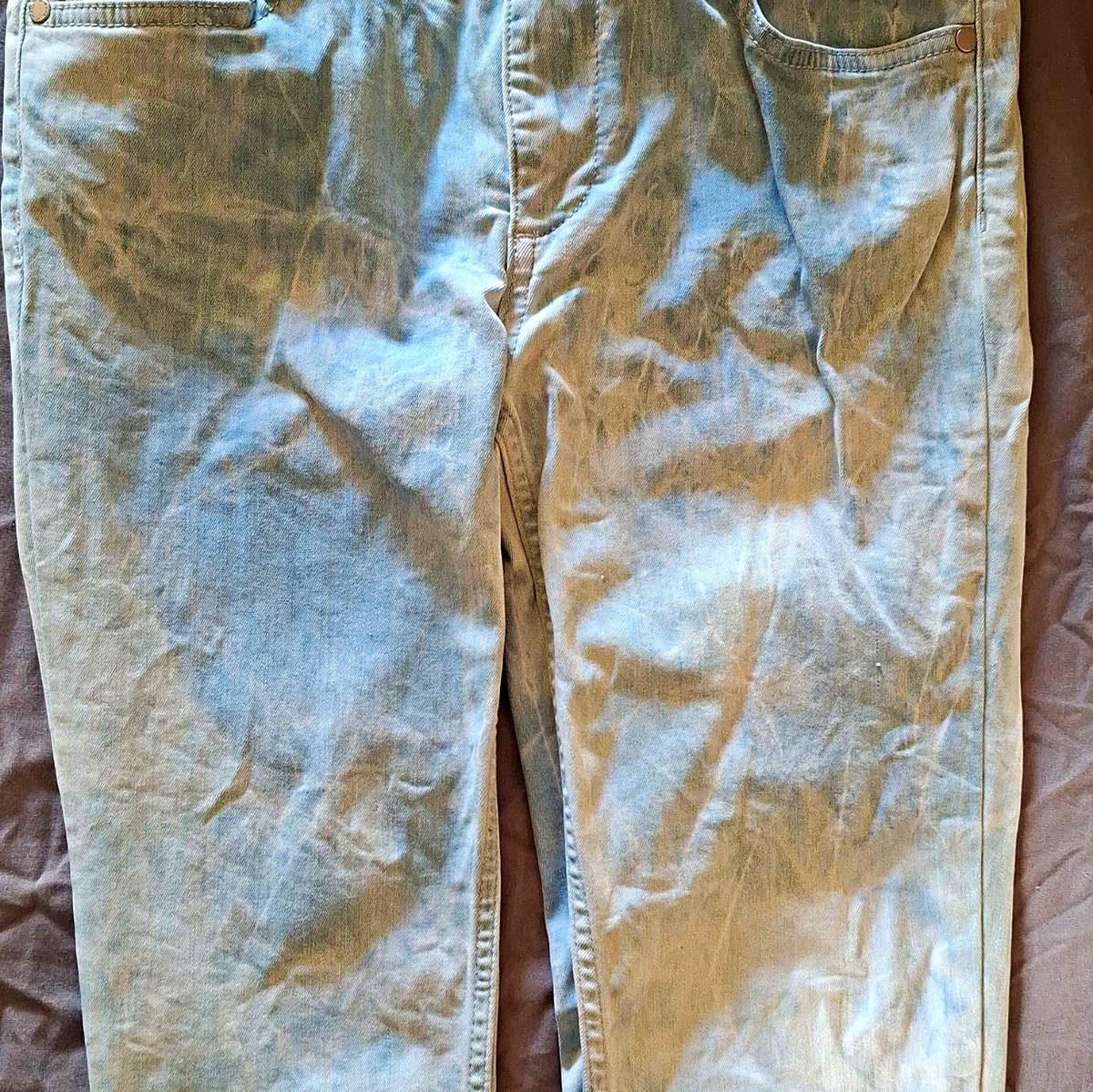 Pantalones de mezclilla Forever 21 Forever ajustados para mujer tiro medio azul lavado claro 29 L29