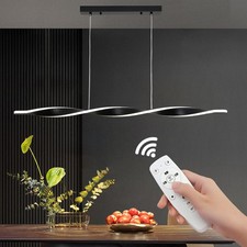 Modern Linear LED Pendant Light, 40W Dimmable Hanging Kitchen Island Lighting...