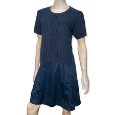 Marc by Marc Jacobs Women’s Size M Navy Blue Sweater Cotton Combo Dress