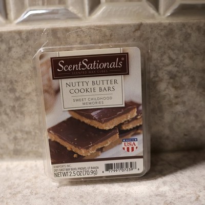 SCENTSATIONALS Scented Wax Melts Nutty Butter Cookie Bars / 2.5 Oz
