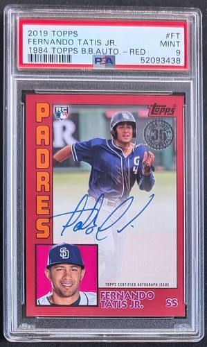 2019 Topps Fernando Tatis Jr. RC 1984 Red Auto /25 PSA 9 35th Anniversary Padres