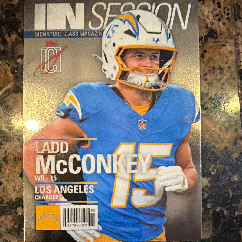 Topps 2025 Signature Class In Session IS-13 Ladd McConkey Los Angeles Chargers