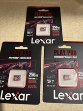 3 Lexar PLAY PRO 256GB microSDXC Express Card V30 U3 900MB/s 600MB/s NEW