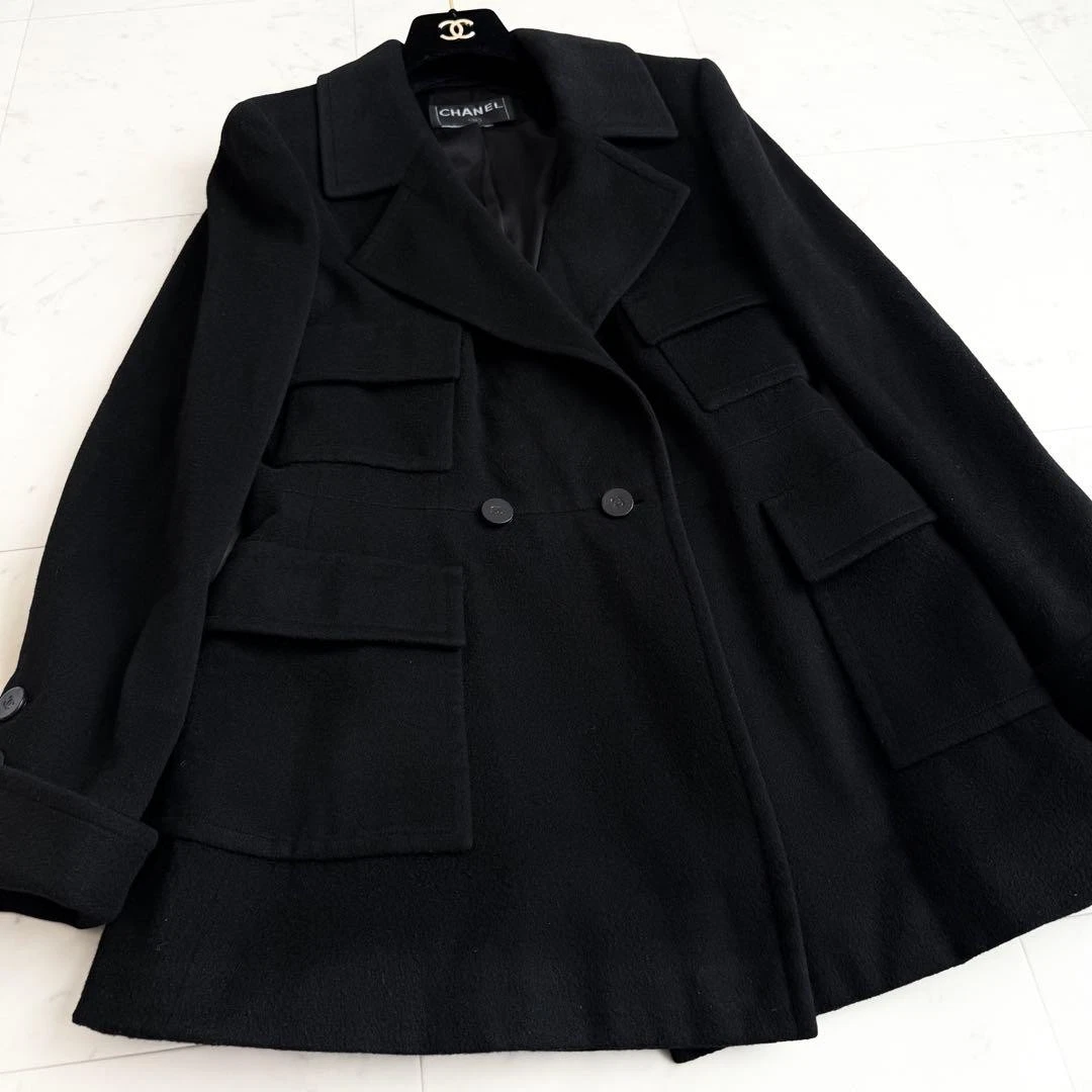 Cappotto Chanel Cashmere 100 Coco Mark Bottoni Lana