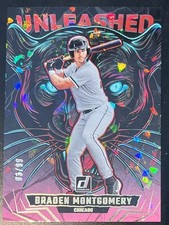 2025 Donruss Baseball Unleashed Red Xplosion #17 Braden Montgomery 03/99