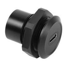 USB C Panel Mount Coupler, Female to Female, Threaded, 10Gbps, 100W, USB 3.1