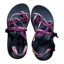 Women’s Chaco ZX2 Yampa Burgundy Sandals Arch Support Drop Heel Size 8 READ