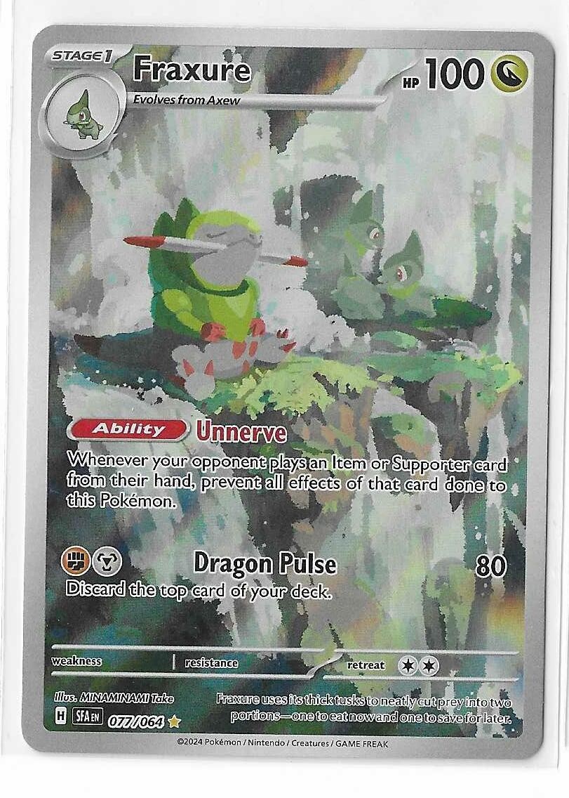 Fraxure 077/064 Shrouded Fable Illustration Rare Pokemon TCG Card NM