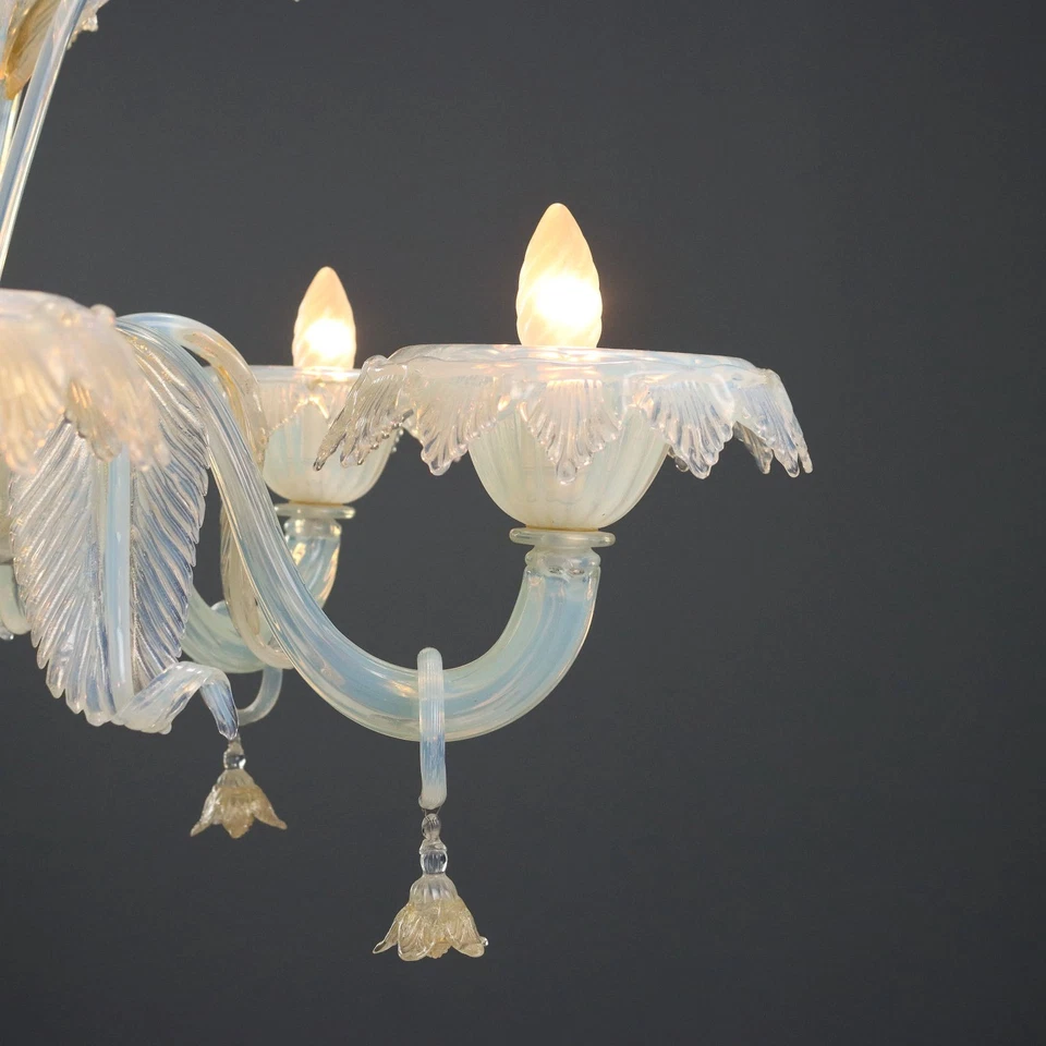 Antique Chandelier Blown Glass of Murano Italy XX Century Original - Image 4 of 4