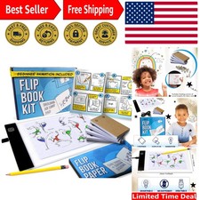 Flip Book Kit with LED Light Pad. Includes Flipbook Kit Starter Animation, 24...