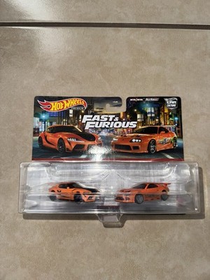Hot Wheels Premium Car Culture ''Fast & Furious'' 2 Pack TOYOTA SUPRA ~Real Riders