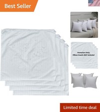 Pillow Protectors Waterproof Feather Proof 18x18 4 Pack Sleep Cover