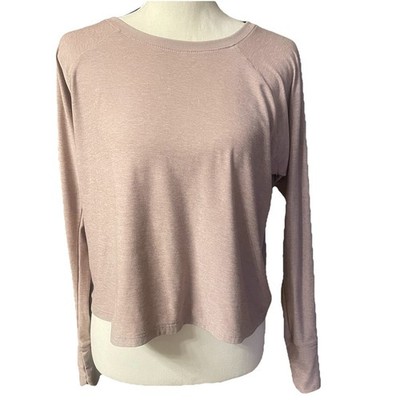 Beyond Yoga XS Featherweight Daydreamer Pullover Pink Chai Spacedye EUC Soft