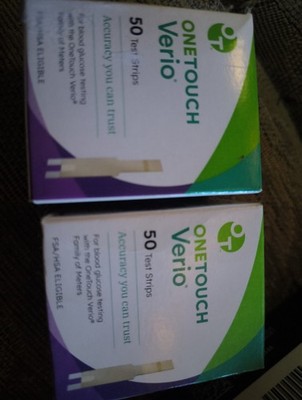 One Touch Verio Test Strips 2 Box50ea. (2x50) =  100pcs  Exp. 3/31/26 ,11/31- 26