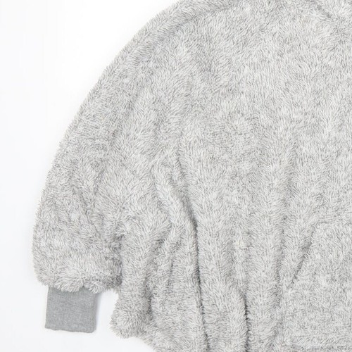 Feel Fabulous Womens Grey High Neck Polyester Blend Cardigan Size 10 - Poncho - Picture 12 of 12