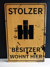 Stolzer IHC IH Cormick Traktor Blechschild Oldtimer Trecker Schlepper NEU