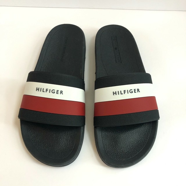 black tommy hilfiger slides
