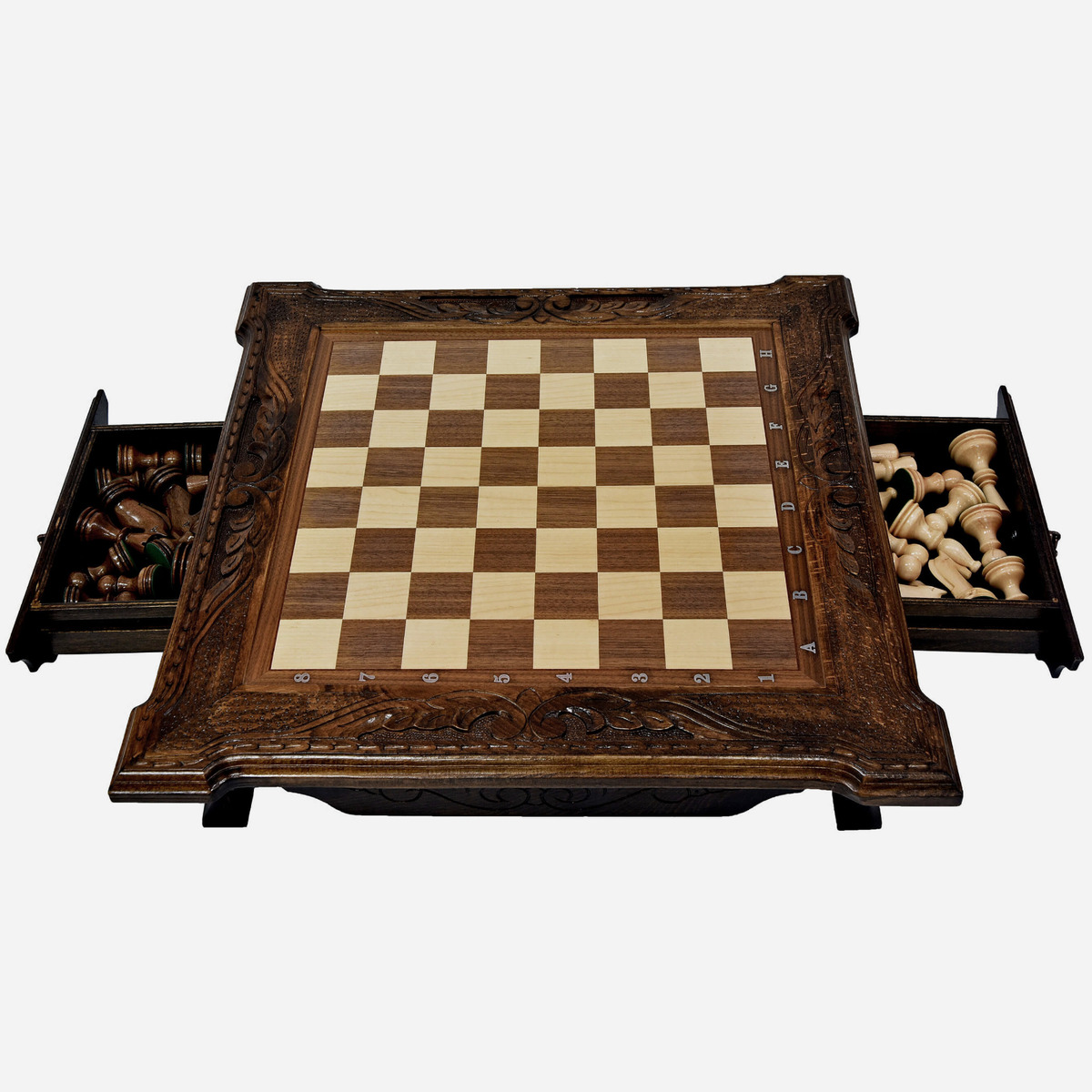 DEAL ITEM: 19 Wooden Chess Board with coordinates - Walnut – Chess House