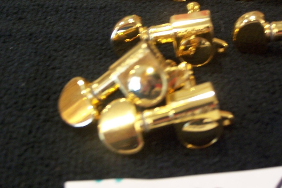 NOS GOLD GROVER Tuners 6 INLINE Electric Guitar tuning pegs eBay