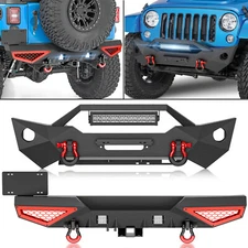 With License Plate Frame Rear Or Front Bumper For 2007-2018 Jeep Wrangler JK JKU
