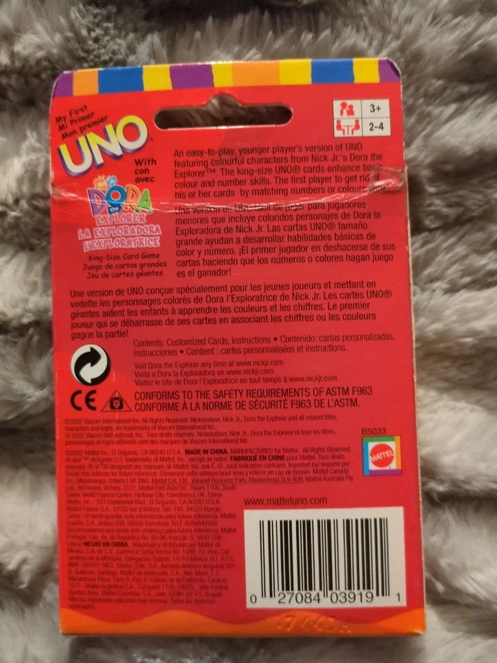 My First UNO Dora The Explorer 2002 Card Game - no instructions, 2 card sets - Image 2 of 2