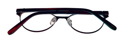 Gafas de metal oftálmicas con gota lagrimal para hombre Jones New York, J137 borgoña 49 mm - Imagen 5 de 12