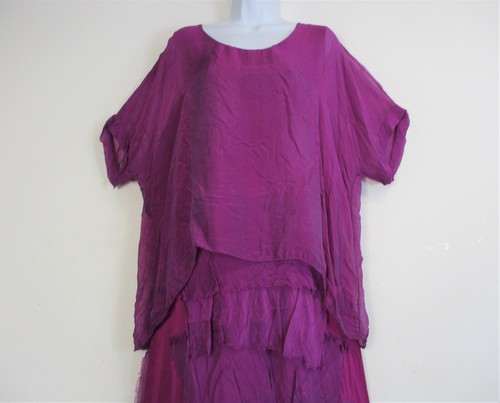 Ladies 30% Silk 70% Viscose All in One Summer Dress & Top One Size:Regular - Picture 64 of 86